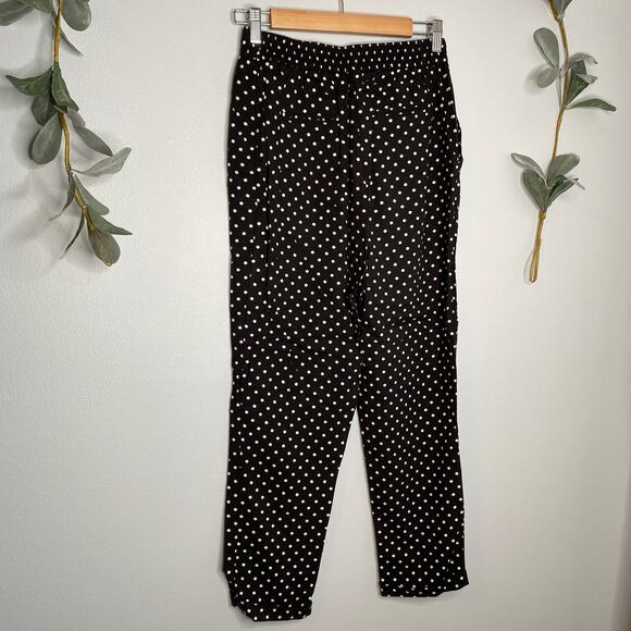 High Waist Polka Dot Trouser Pants - Picture 7 of 8